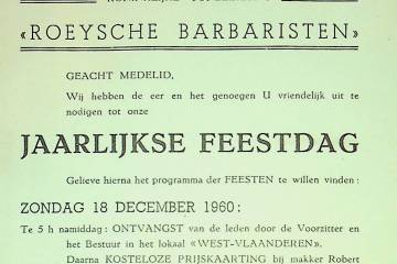 Jaarlijkse feestdag(en) voor de Roeysche Barbaristen